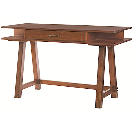 Desk with Drop Front Center Drawer